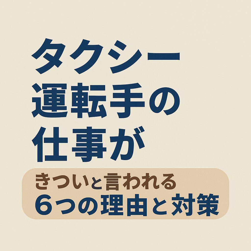 タクシー運転手の仕事がきついと言われる6つの理由とその対策を紹介するアイキャッチ画像