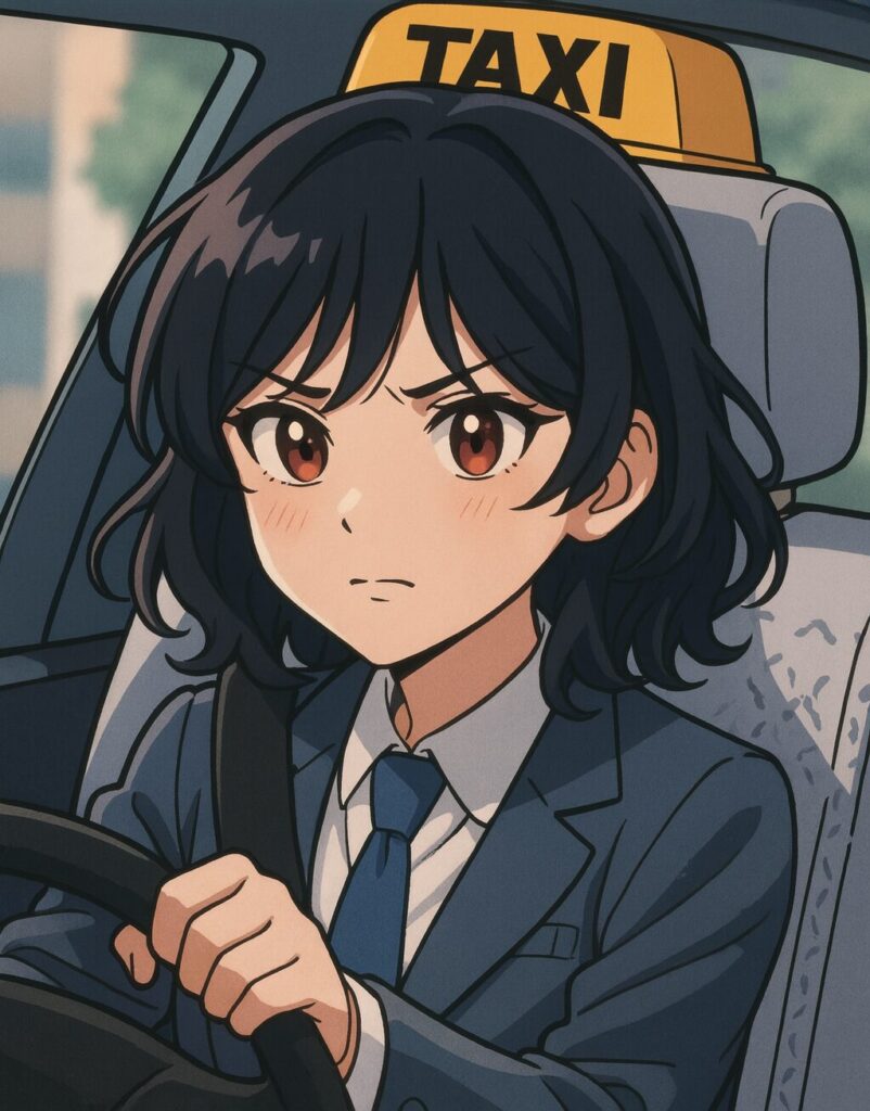 女の子のタクシードライバー