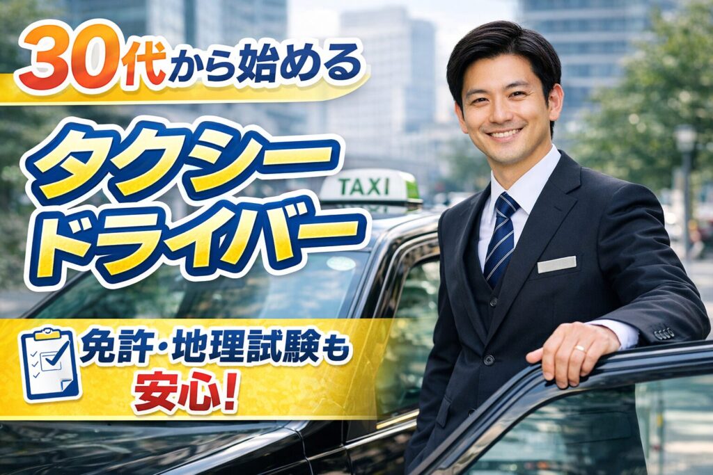 国際交通のアプリ配車で働くタクシードライバーのイメージ。未経験から始めやすい新しい働き方を紹介